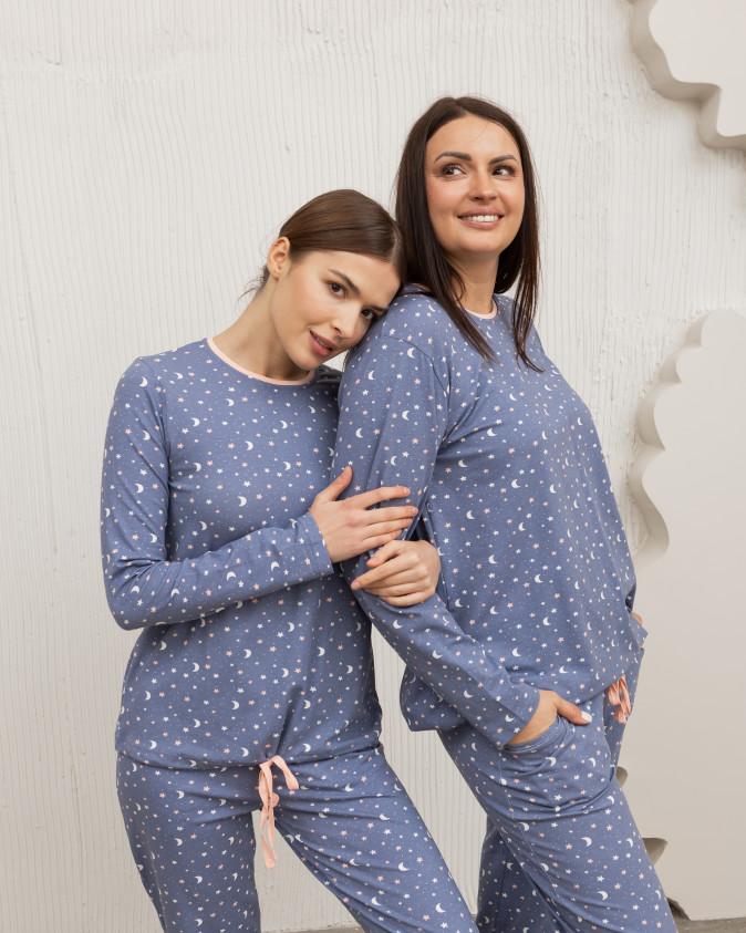 Комплект жіночий кофтинка на зав'язках - зоряне небо