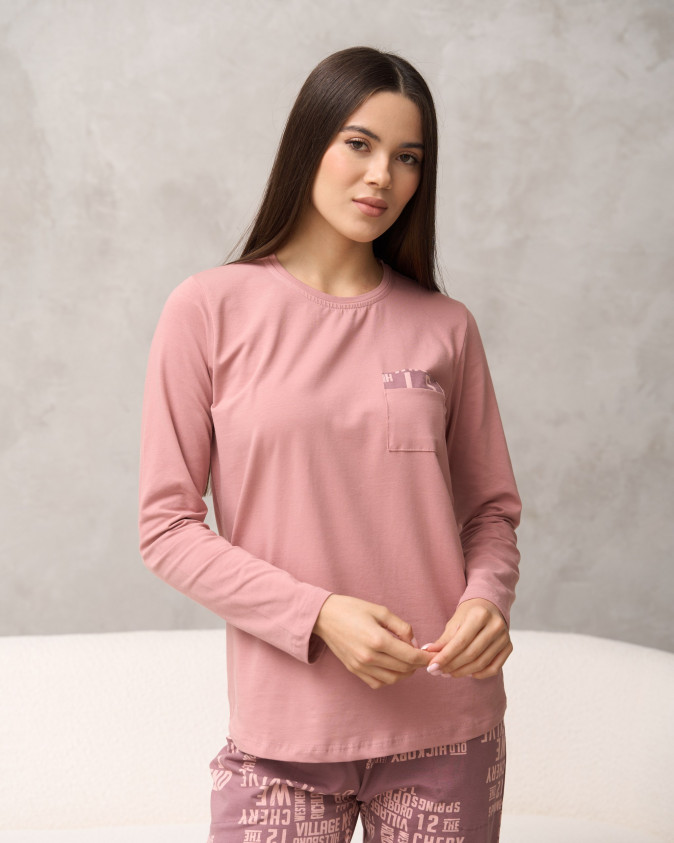 Жіноча піжама зі штанами в написи