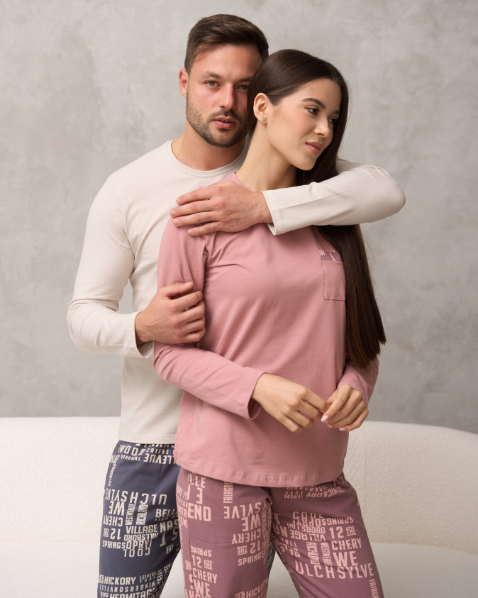 Жіноча піжама зі штанами в написи