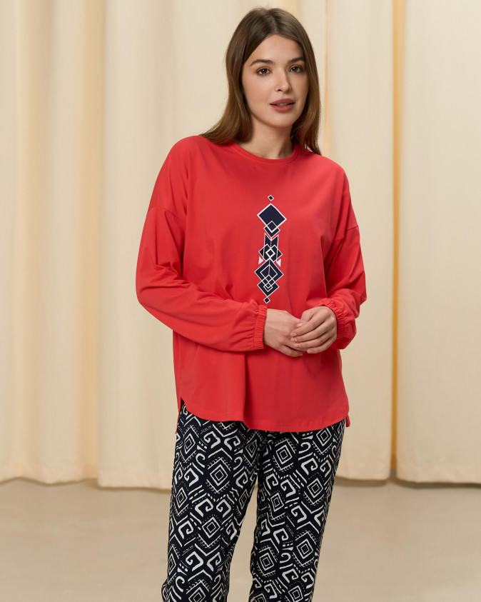 Жіночий комплект зі штанами - Геометричні фігури