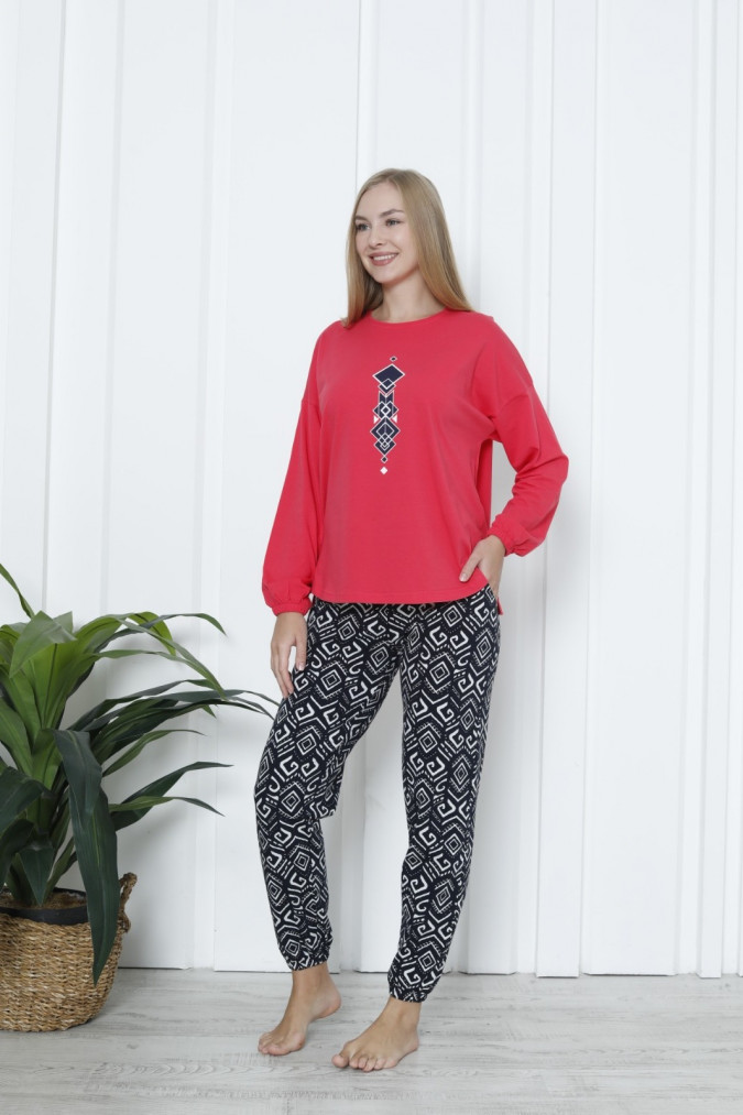 Жіночий комплект зі штанами - Геометричні фігури