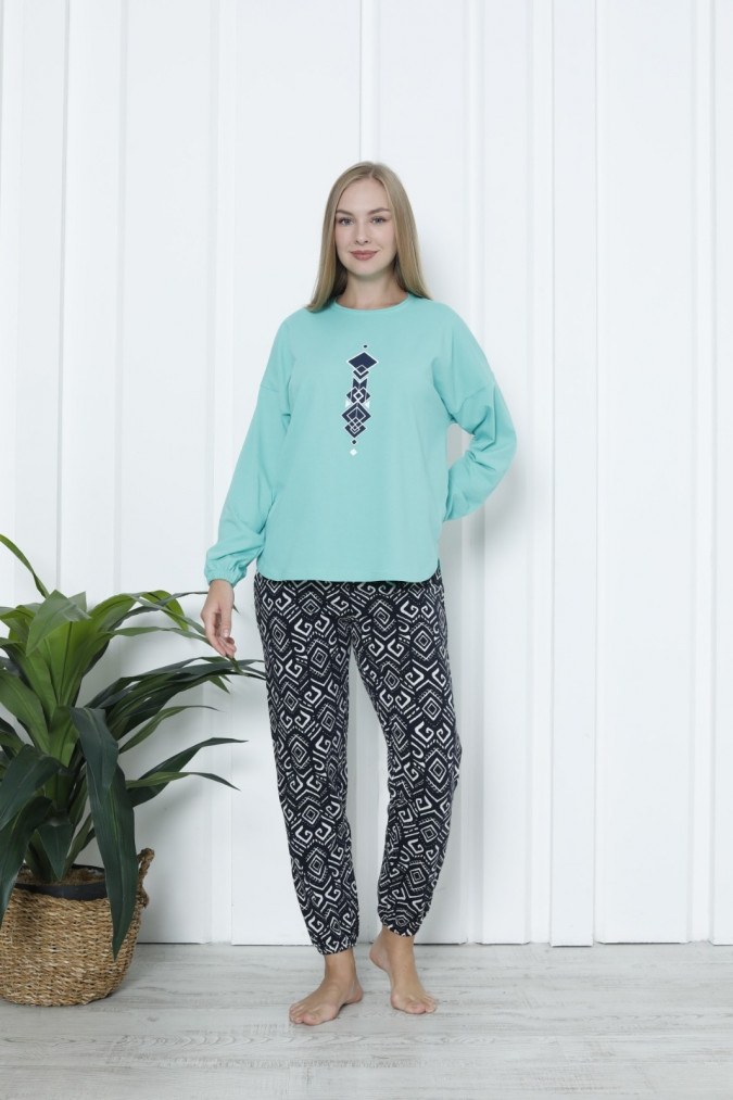 Жіночий комплект зі штанами - Геометричні фігури