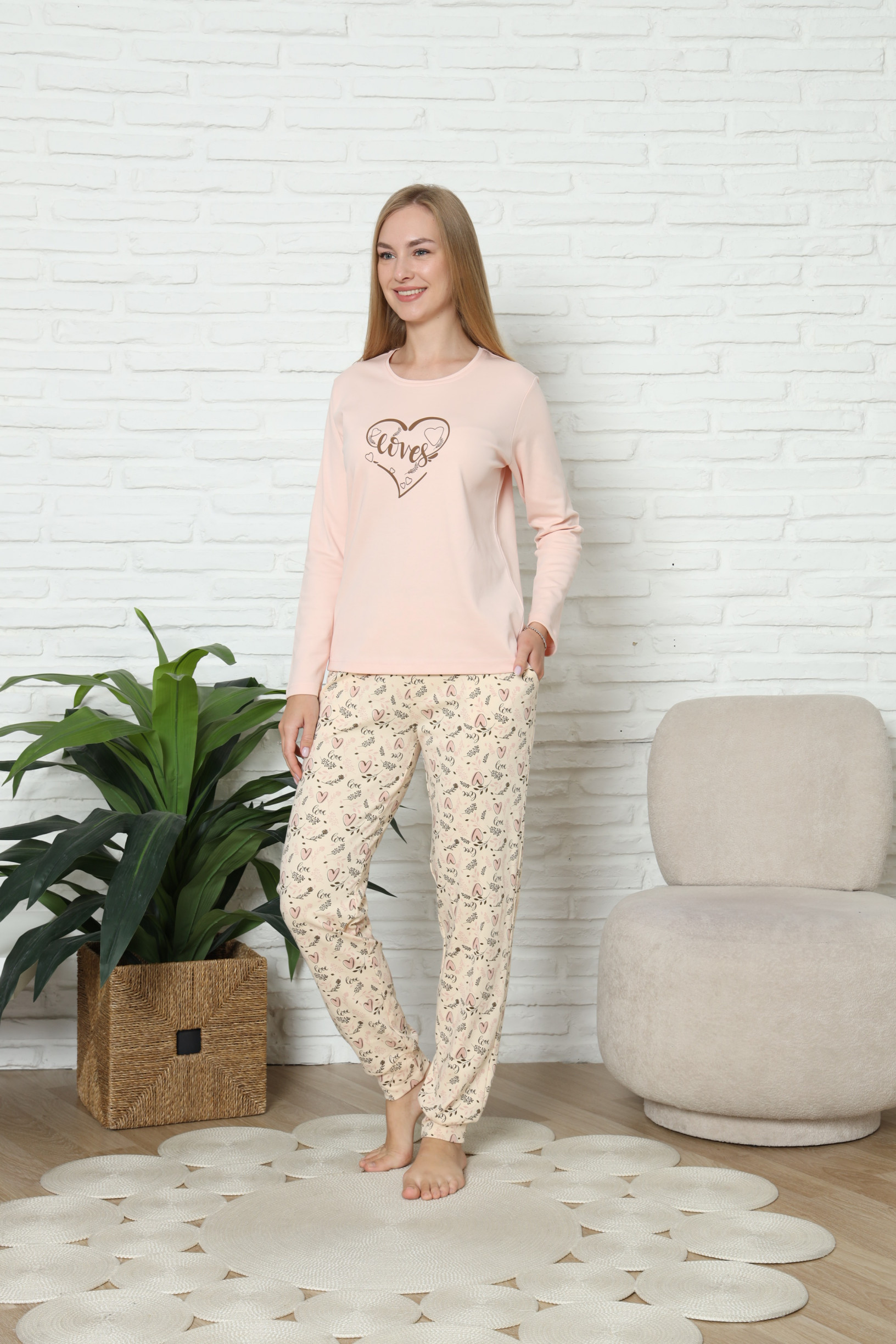 Жіночий комплект зі штанами - Loves - Інтерлок