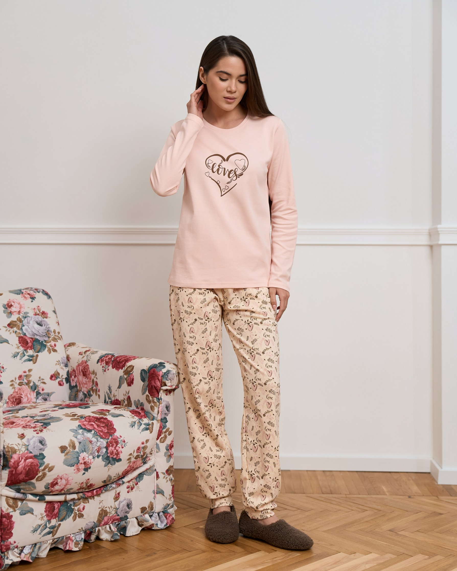 Жіночий комплект зі штанами - Loves - Інтерлок