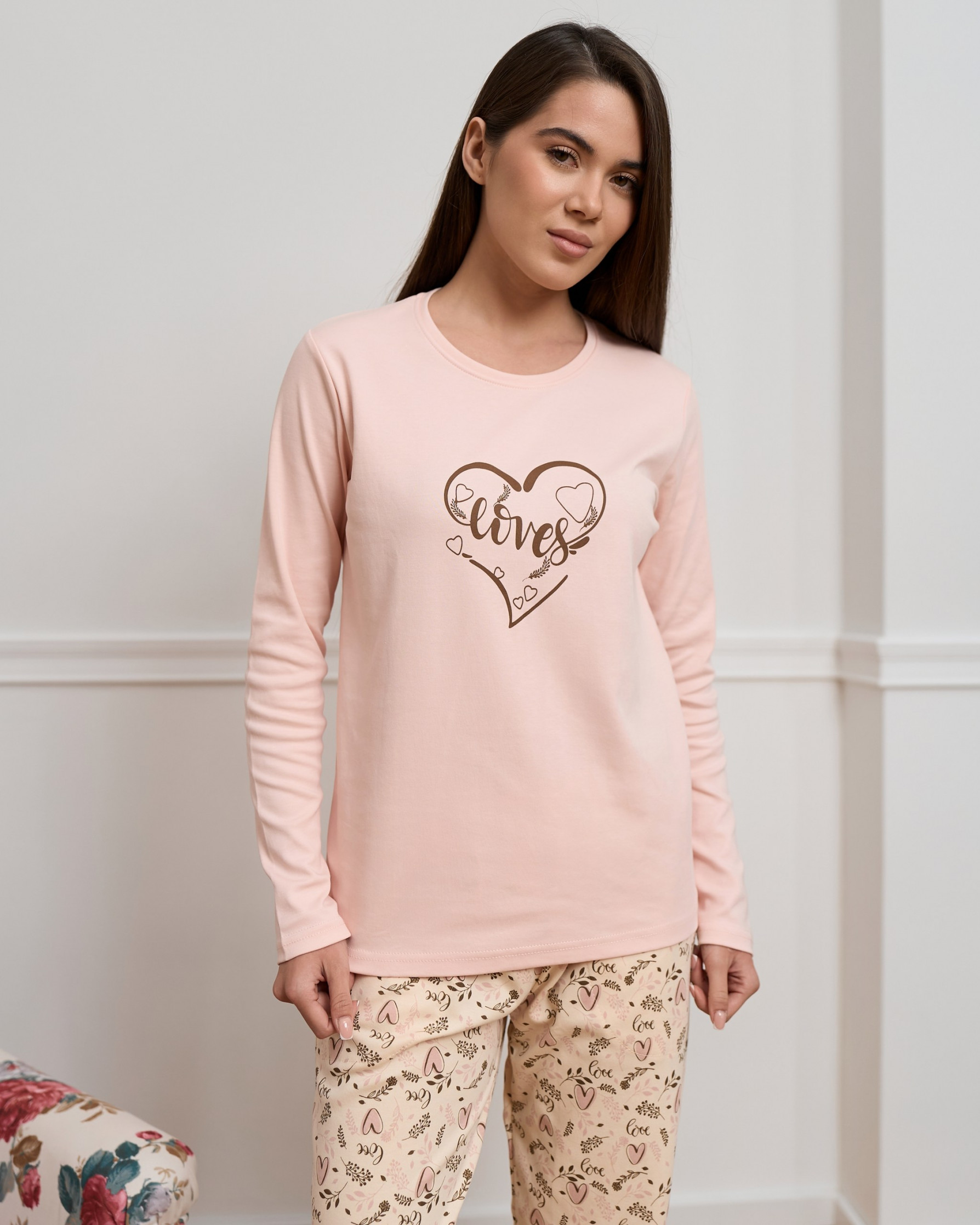 Жіночий комплект зі штанами - Loves - Інтерлок