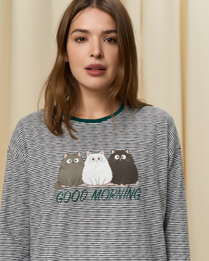 Жіночий комплект з однотонними штанами - Good morning