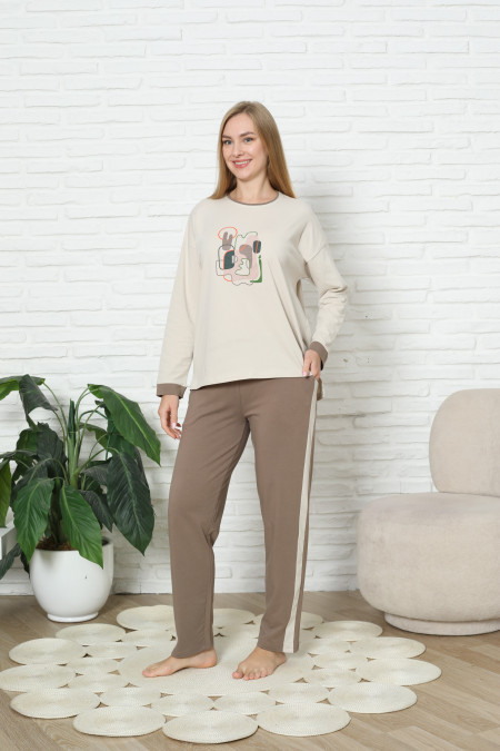 Жіночий комплект Абстракція - лампас на штанах