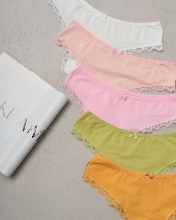 Стринги женские Plus Size - цветной микс