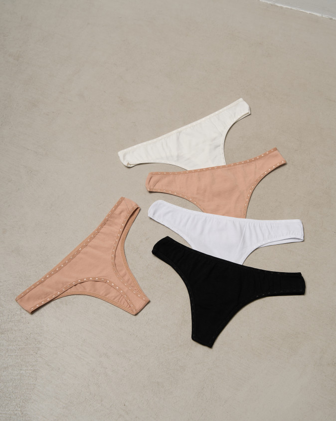 Жіночі стрінги однотонні - базовий мікс кольорів