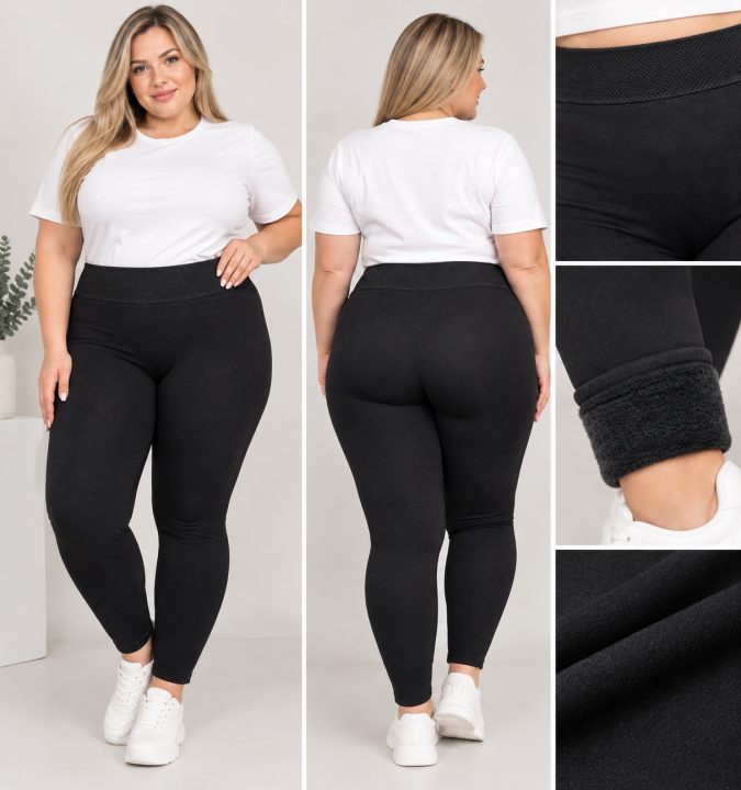 Лосини жіночі на хутрі з манжетом Plus Size - до -30