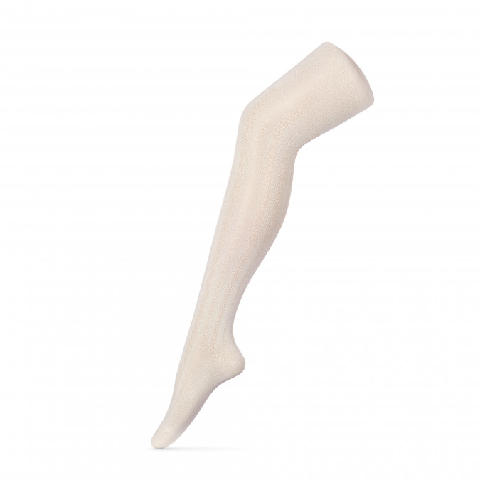 Колготи для дівчинки однотонні - Косичка - молочні, чорні