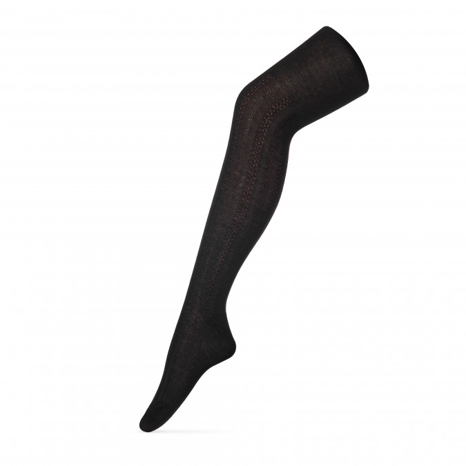 Колготи для дівчинки однотонні - Косичка - молочні, чорні