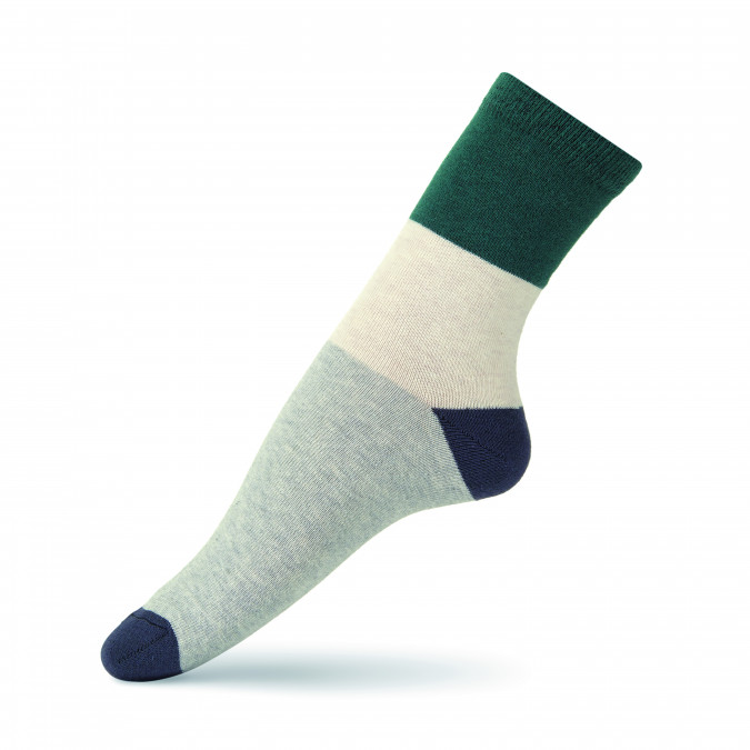 Жіночі тонкі бавовняні шкарпетки - Колорблок