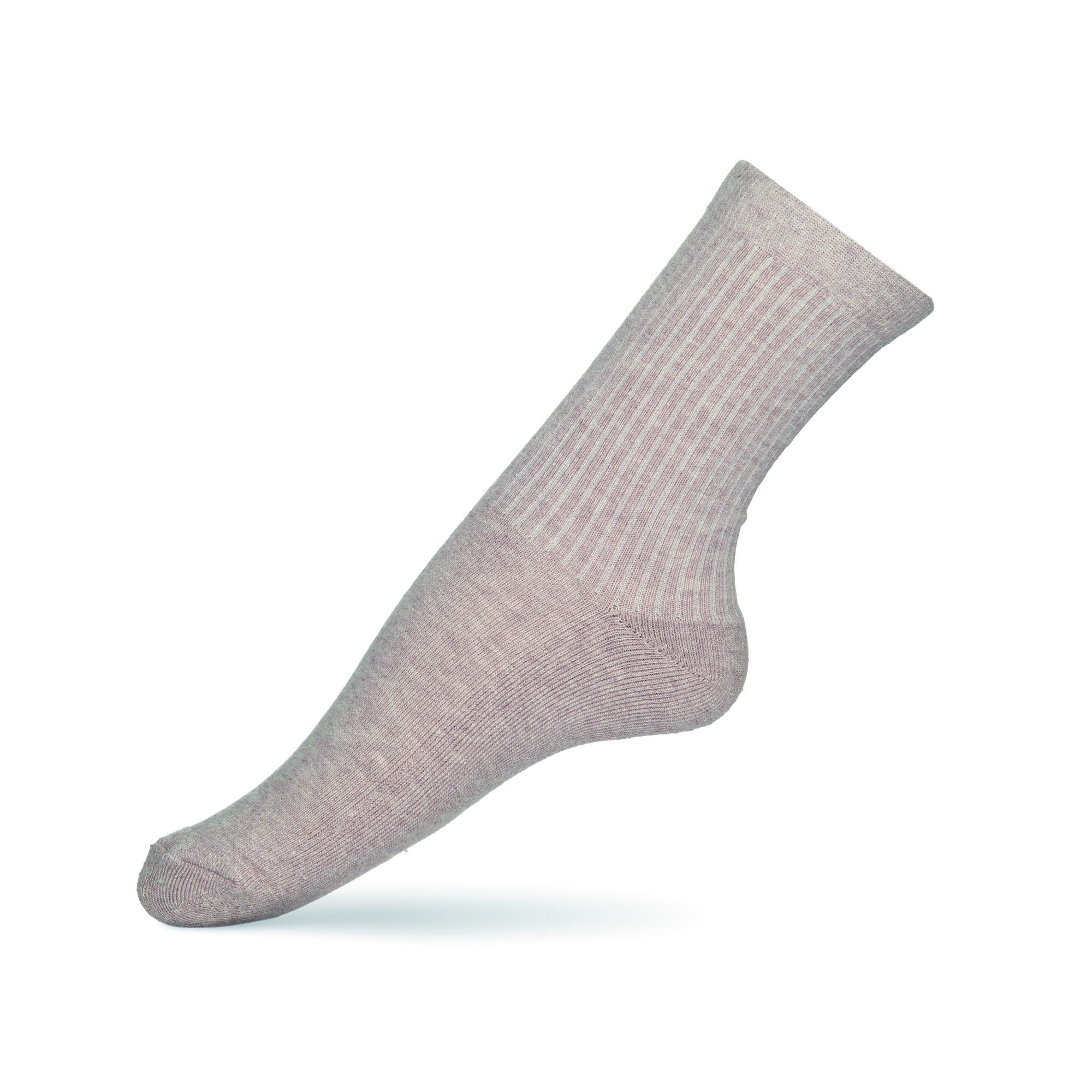 Жіночі однотонні шкарпетки із ущільненою стопою - Бежеві, сірі