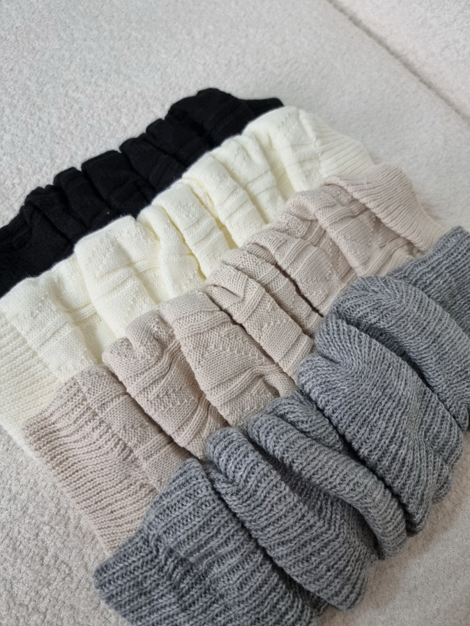 Жіночі однотонні в'язані гетри - без носочка